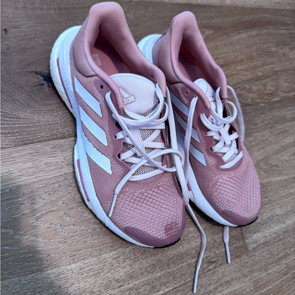 Adidas Women's Pink and White Athletic Shoes